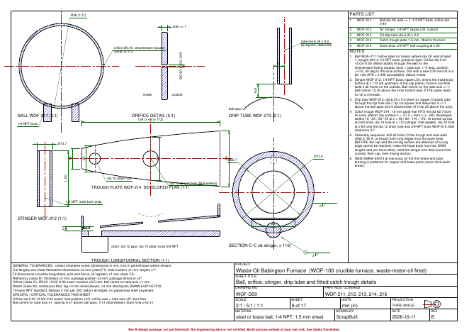 Rendered WOF-100 drawing sheet, drawing preview / page 10